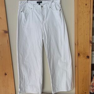 Banana Republic Wide Leg White Jeans